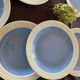 Set of 9 blue dessert plates Villeroy and Boch Model Lido Year 50