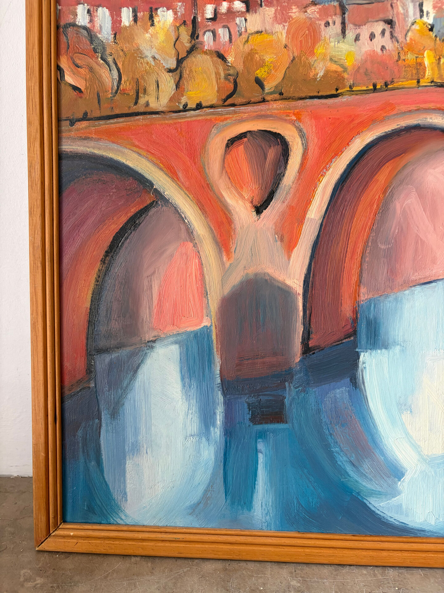 Pont Neuf, Toulouse, oil on canvas signed Sprova