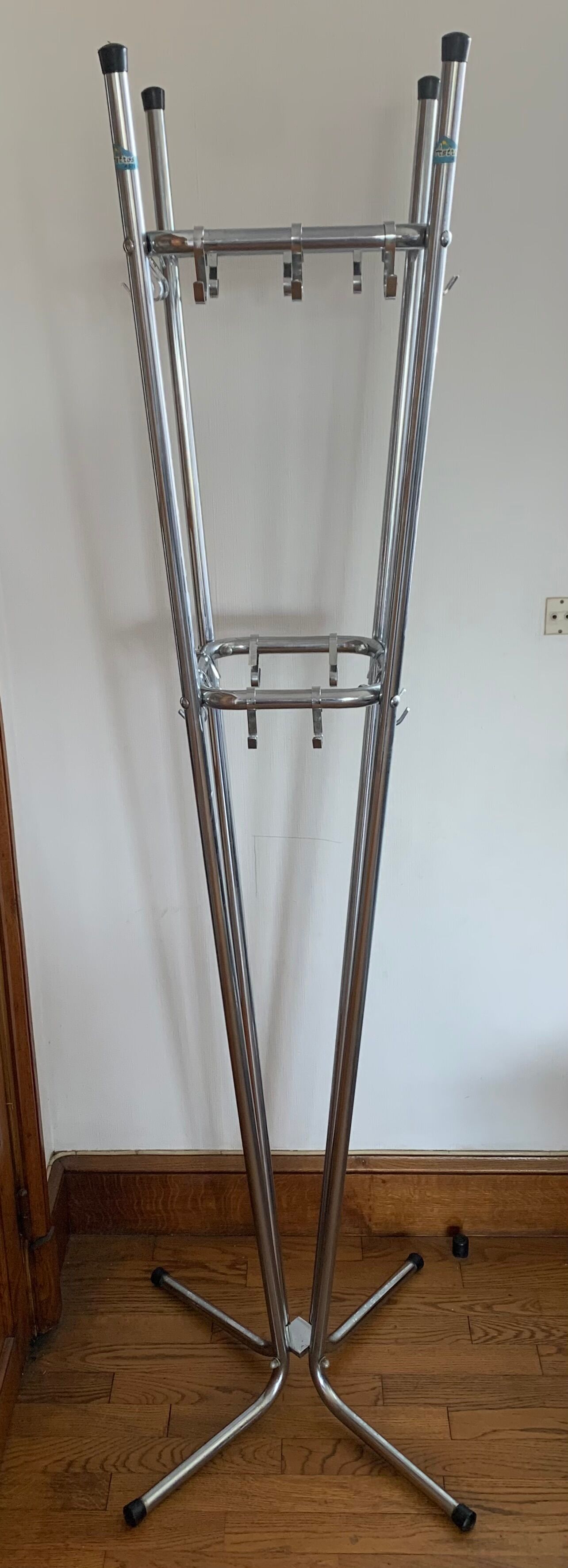 tubular coat rack with hooks " astros astène " 1960s-70s