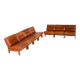 Brutalist 7-piece cognac leather modular sofa