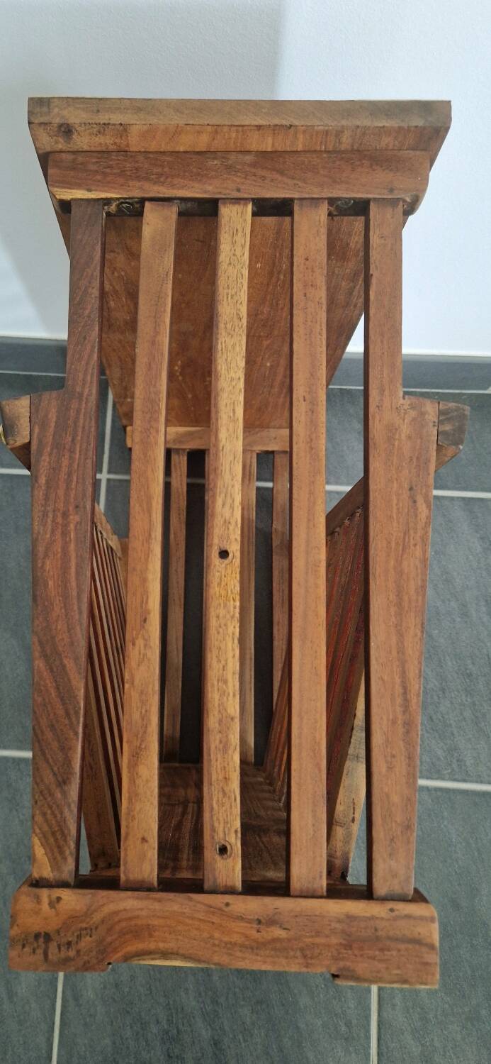 Rosewood and brass magazine stand table