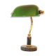 Lampe de banquier ou lampe de notaire en opaline verte