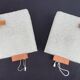 Paire d'appliques scandinaves Perpex et teck
