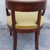 Louis Philippe office armchair in solid walnut