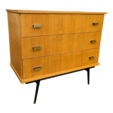 Vintage chest of drawers feet compass gilded brass