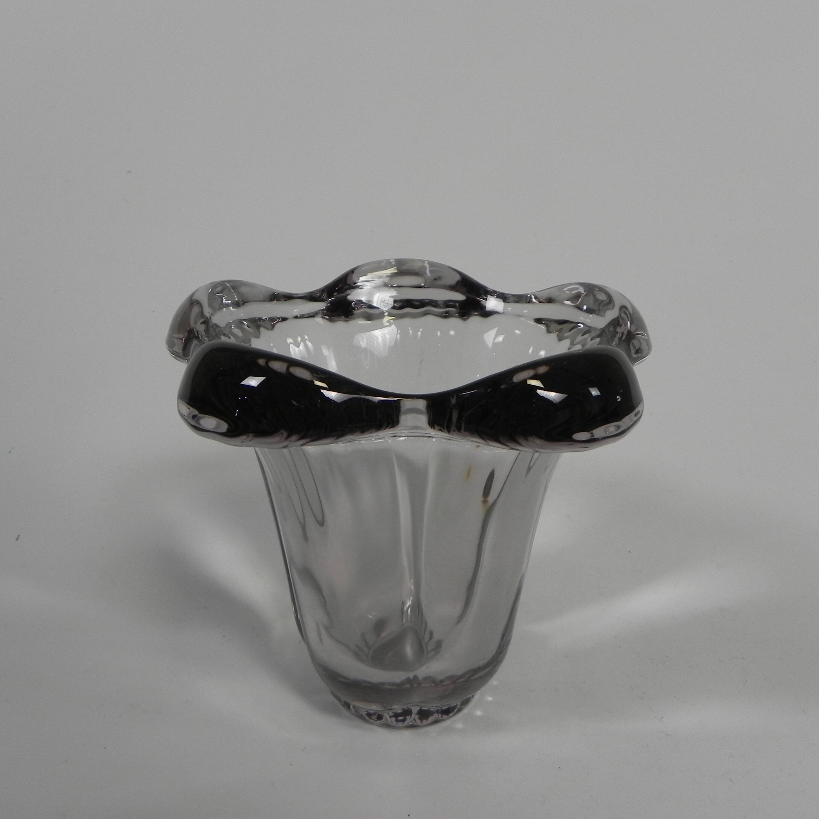 Thick-walled glass vase in Daum style, 1950s