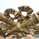 Large antique pediment mirror with parecloses