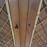 armoire en rotin pieds compas