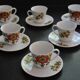 6 floral cups and saucers Bavaria West Germany