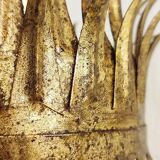 Wrought iron and gold leaf wall light. Spain, 1950s.