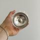 Set of 2 vintage glasses in metal and thick chiseled glass
