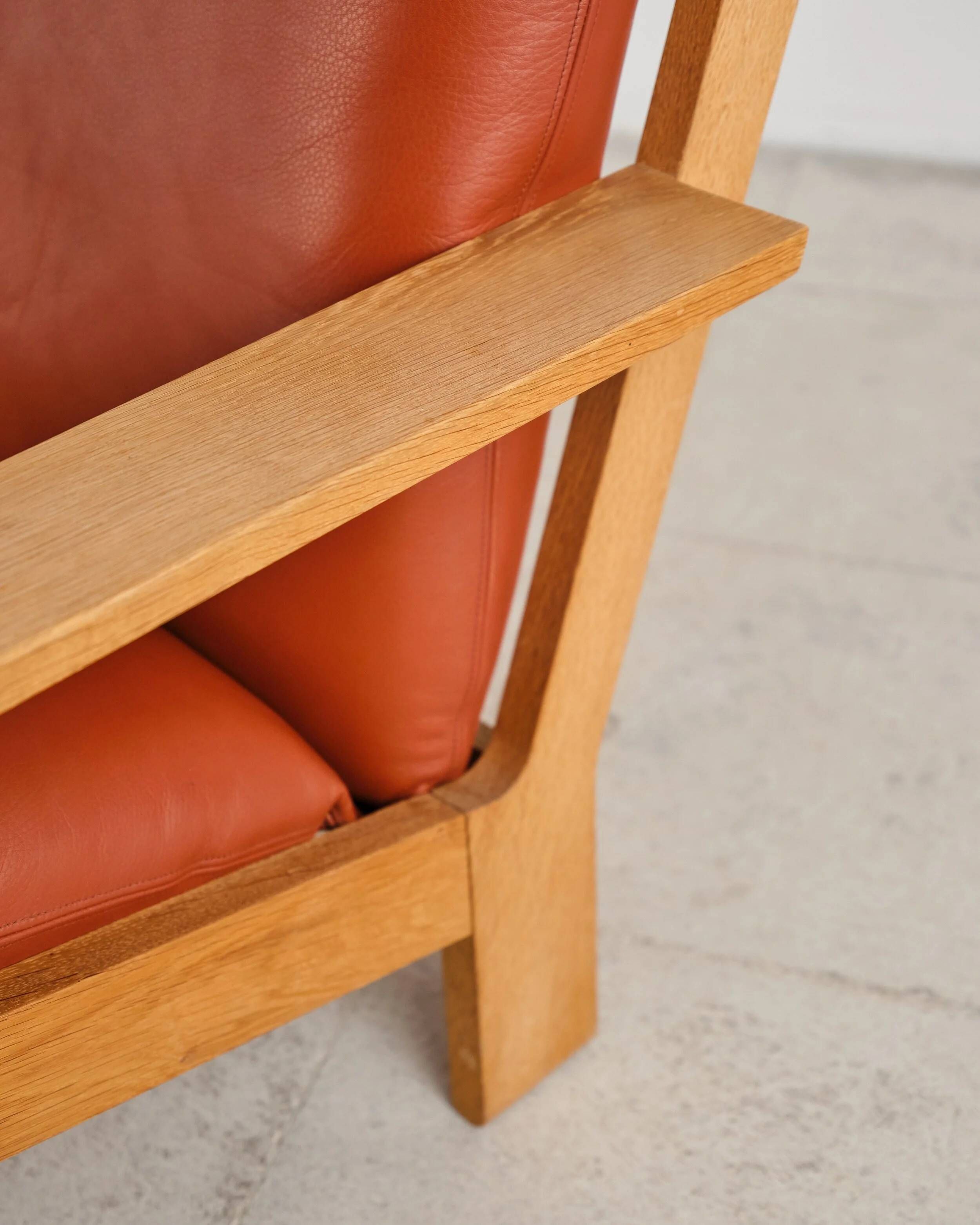 Pair of armchairs and ottoman by Tage Poulsen, Denmark, 1970s
