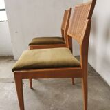 Pair of velvet chairs and canning