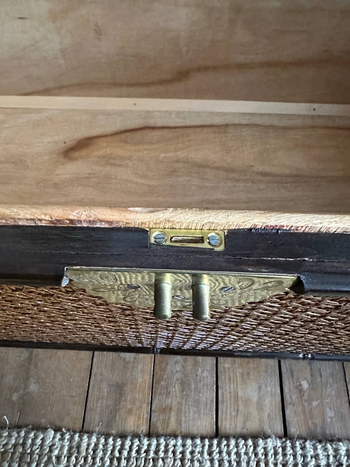 Wooden and cane trunk