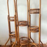 Paravent en rotin porte plantes