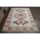 1970s Turkish Oushak Handmade Wool Cotton Pink Area Rug 183x244