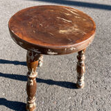 Wooden Tripod Farmhouse Stool