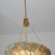 Extra Large Antique Art Decò Liberty Alabaster Chandelier, 1940s