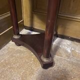 Empire accccajou pedestal table, marble top