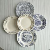 5 assiettes dépareillées