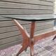 Table pied "branche" dessus verre