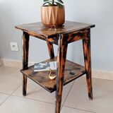 Vintage side table compass legs