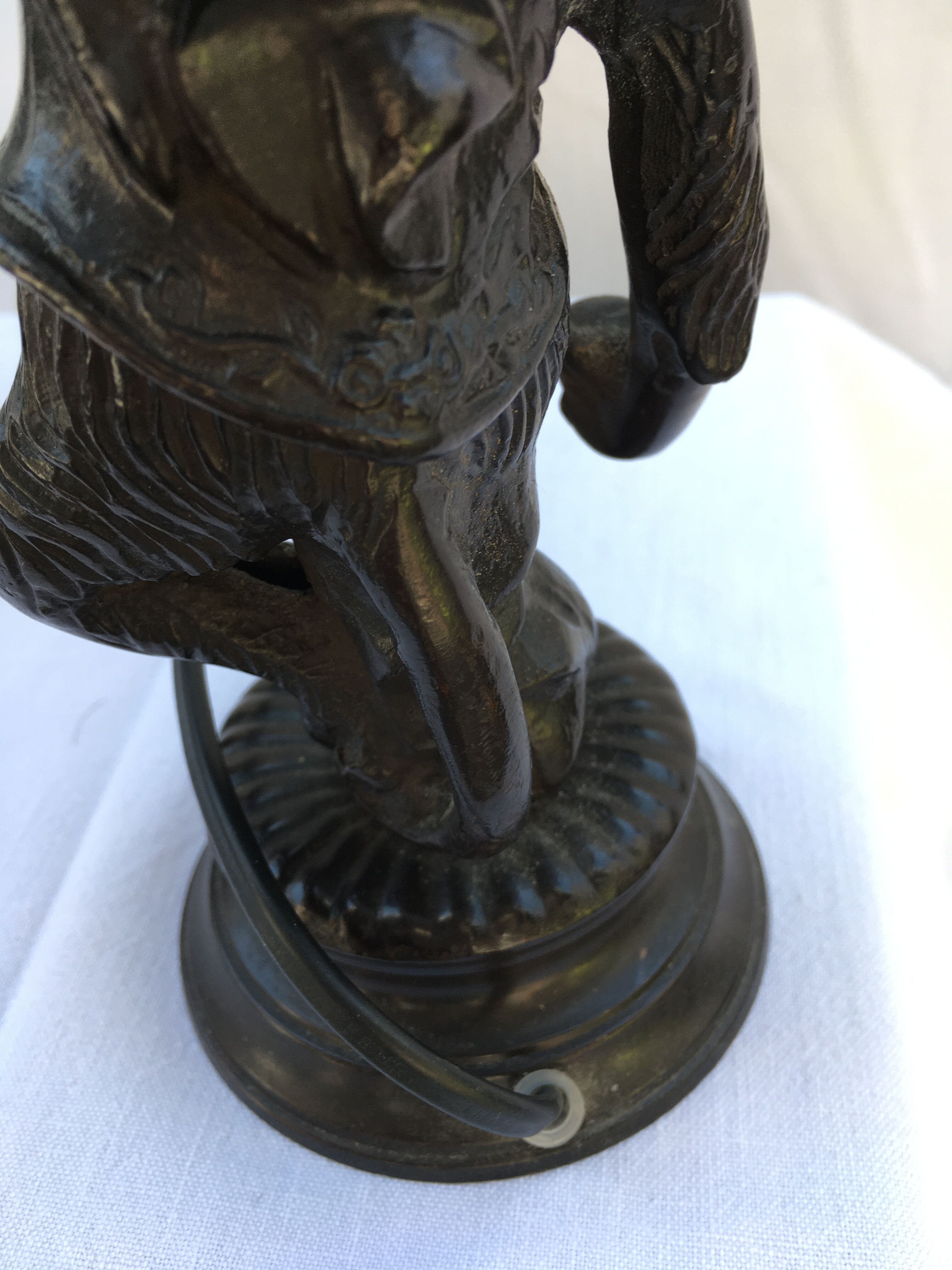 Colonial spirit bronze monkey bedside lamps