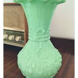 Vase en verre opalin Art Nouveau Portieux Vallerysthal