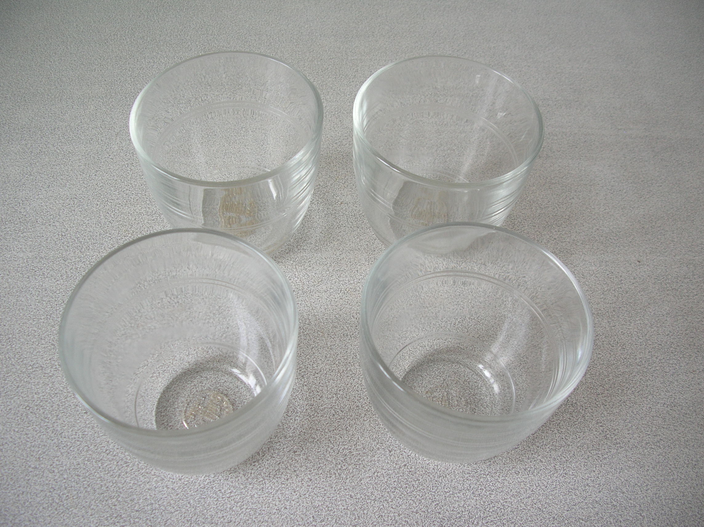 Lot de 4 anciens verres Duralex années 1970 de cantine verre à cidre cuisine rétro vintage