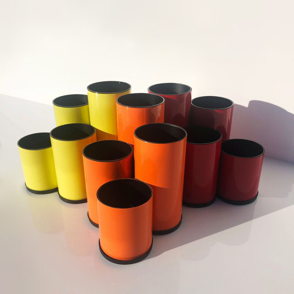 Suite of three pencil pots or tweezers, Germany, 70s