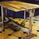 Table en noyer pliable fabrication artisanale
