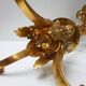 French Empire Neoclassical 7-Light Candelabra in Gilt Bronze and Crystal