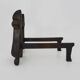Pair of cast iron fireplace andirons. France, 19th century.