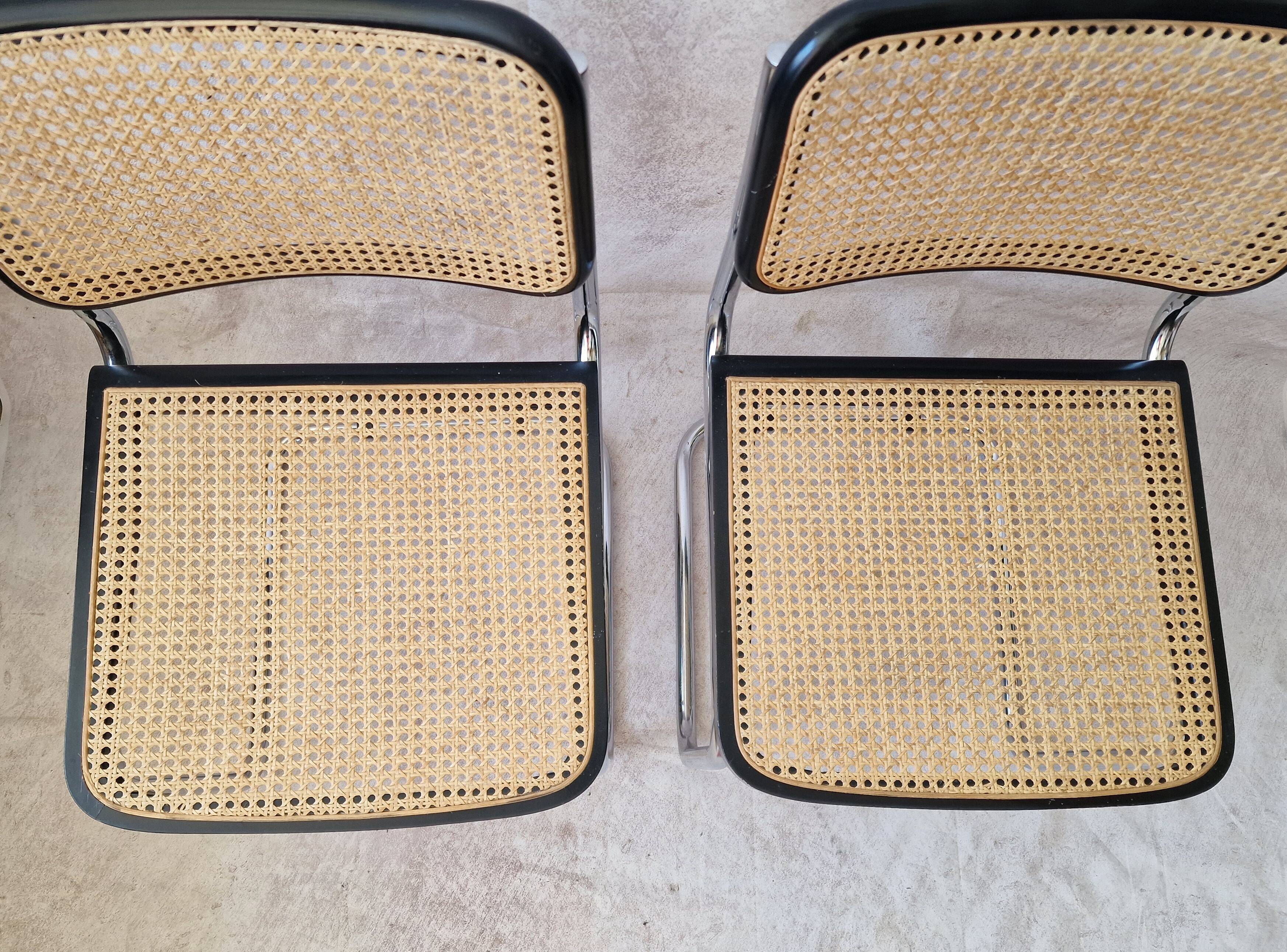 Paire de chaises Marcel Breuer Cesca B32