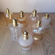 Lot de 7 suspensions globes vintage en verre