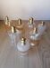 Set of 7 vintage glass globe pendants