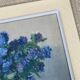 Table Painting on cardboard still life bouquet Maurice Catau Nancy 1954