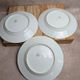 Set of 3 vintage flat plates in Jugoporcelan porcelain – Yugoslavia