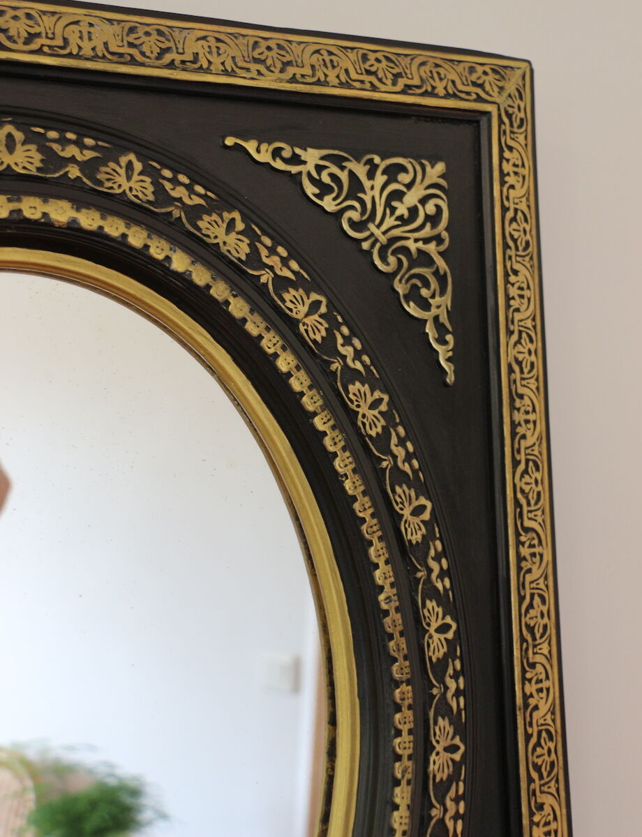 Napoleon III oval mirror - 55x45cm