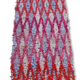 Boucherouite carpet wool authentic handmade, 100 x 195