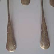 6 small solid silver teaspoons Minerva