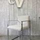 Pair of stainless steel armchairs from the 70s