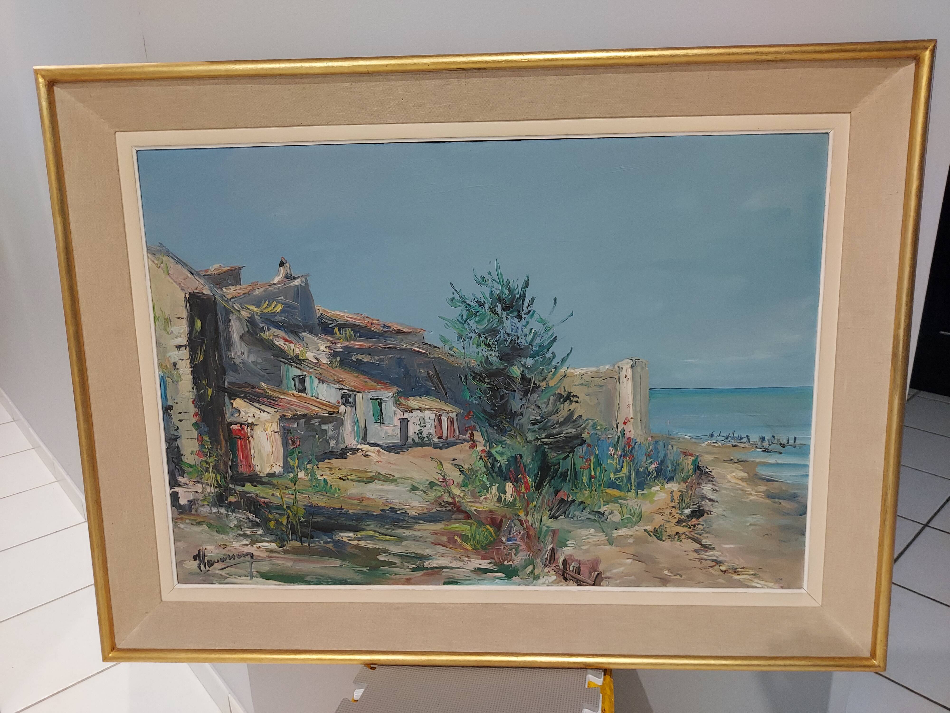 Tableau peinture couteau années 1950