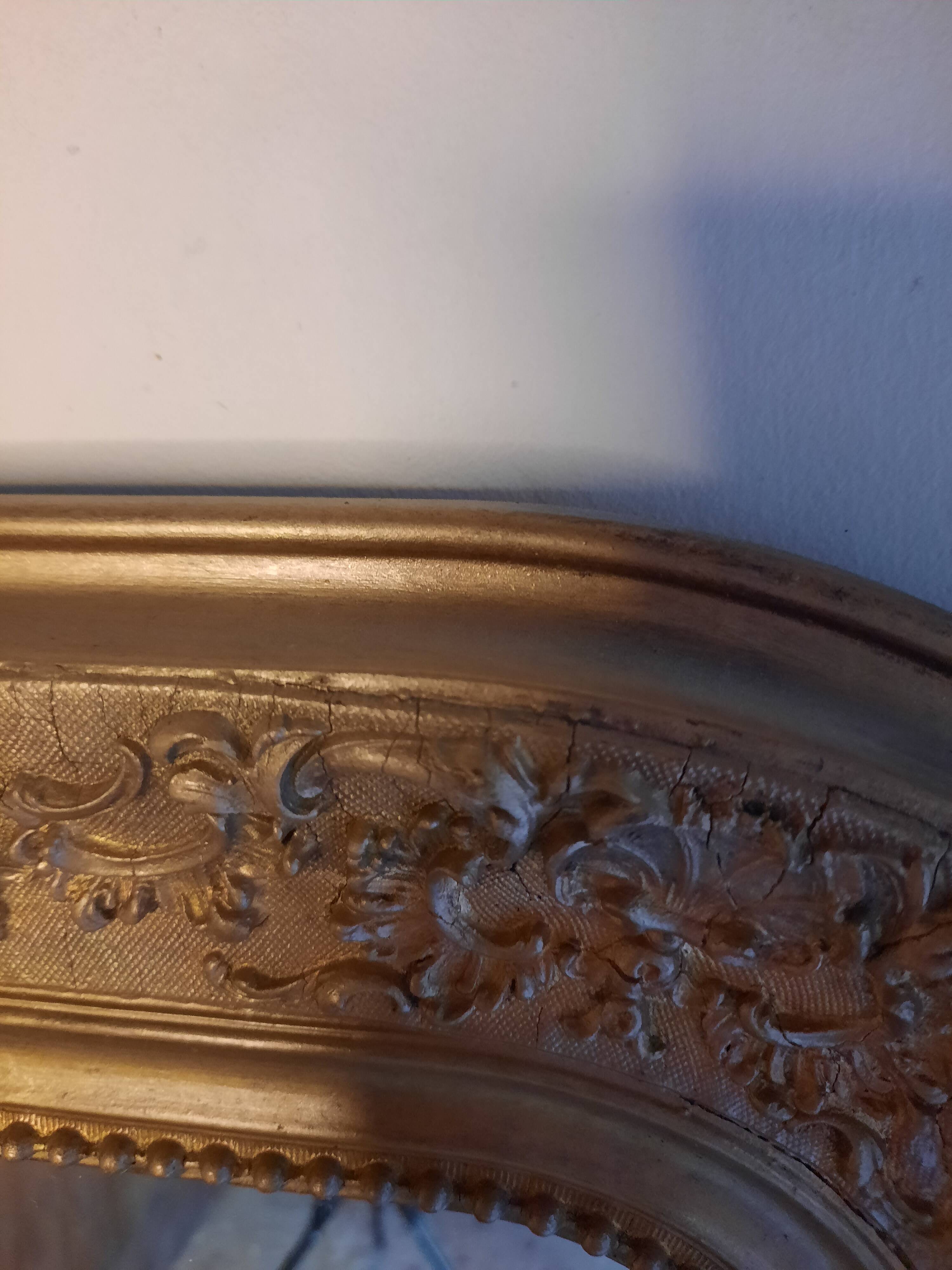 Large golden Louis Philippe mirror