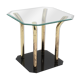 Italian cut glass and brass side table, 1970s