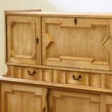 Vintage 1960s oak cabinet - cupboard style of Danish design Henning Kjærnulf