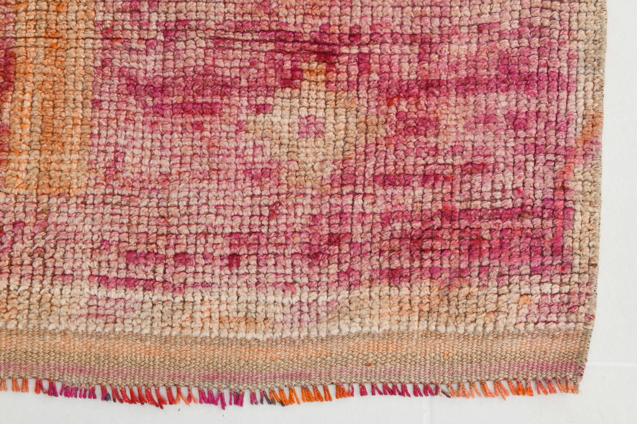 3x10 Peach & Red Vintage Runner Rug, 93x310Cm
