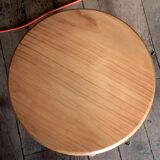 Alpine-style waxed wooden tabouret