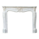 Louis XV style white Carrara marble fireplace circa 1980