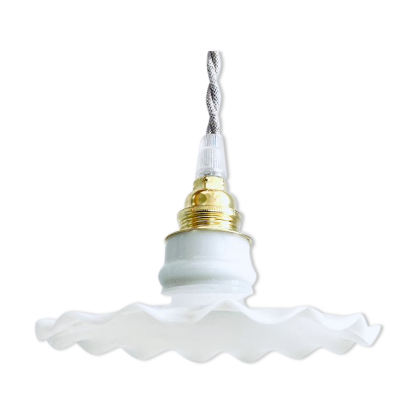 Opaline collared sticky lamp